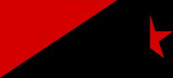 drapeau rouge et noir